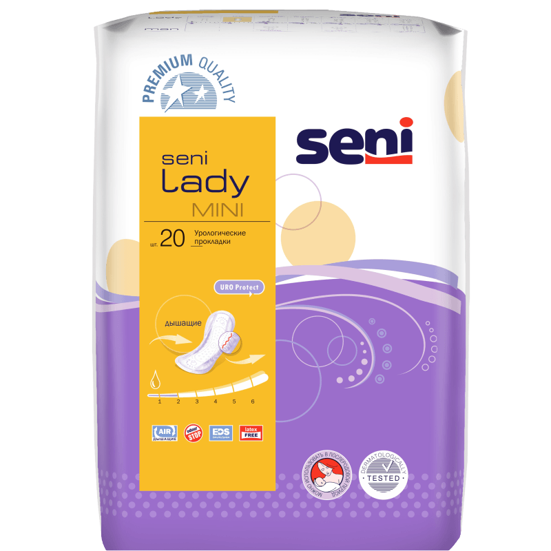 Прокладки урологические для женщин Seni Lady Mini, 20 шт. - фото 1 - id-p134021540