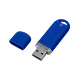 Флеш накопитель USB 2.0 Memo, пластик Софт Тач, синий/синий , 32 Gb - фото 4 - id-p134042030