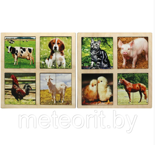 Картинки-половинки "Домашние животные" (2 планшета) - фото 1 - id-p134051234