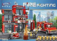 Конструктор Пожарная часть, XingBao 14006, аналог Лего Сити