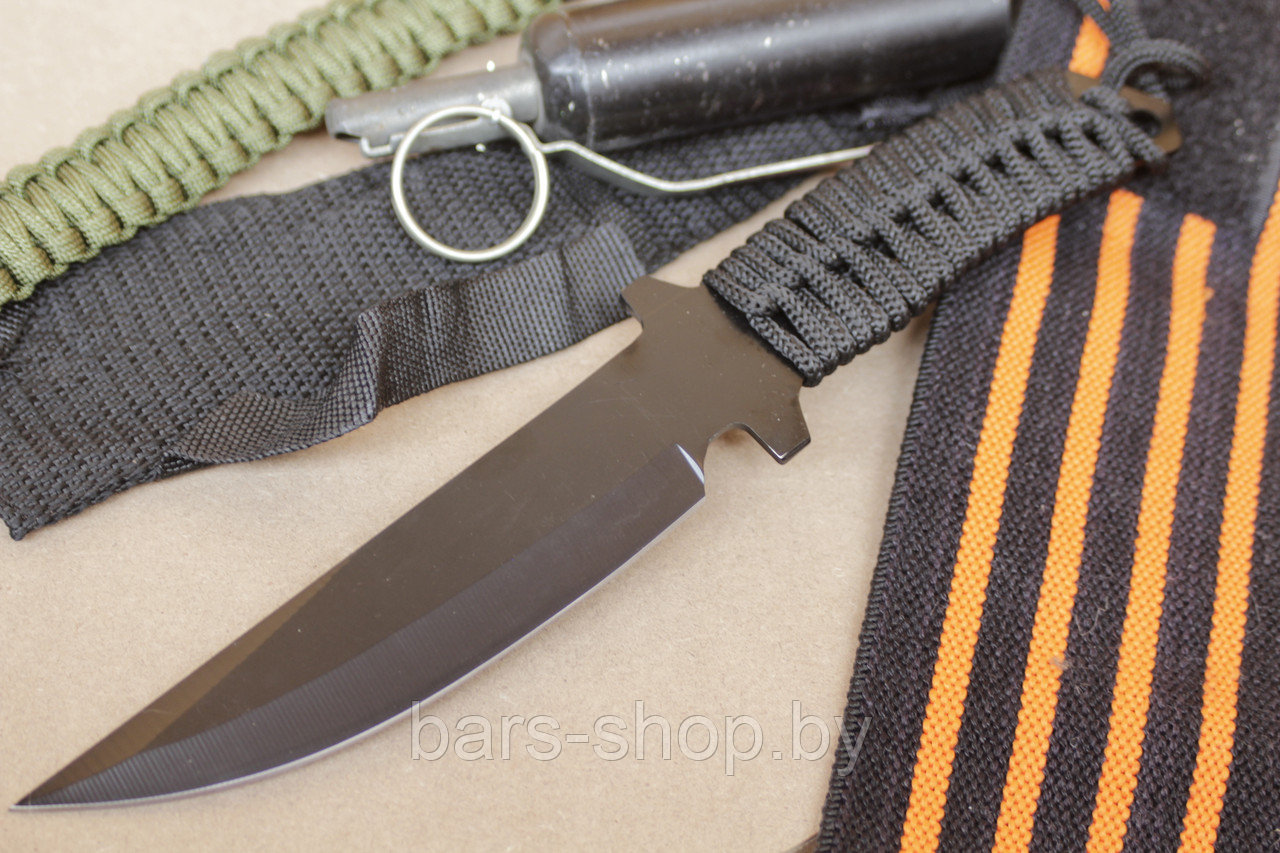 Нож походный Турист, черная обмотка - фото 1 - id-p134054984