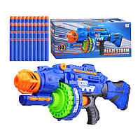 Автомат, Бластер 7051 + 40 пуль Blaze Storm детское оружие, с прицелом, мягкие пули, типа Nerf (Нерф)