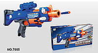 Автомат, Бластер 7055 + 20 пуль Blaze Storm детский игрушечный, с прицелом, мягкие пули, типа Nerf (Нерф)