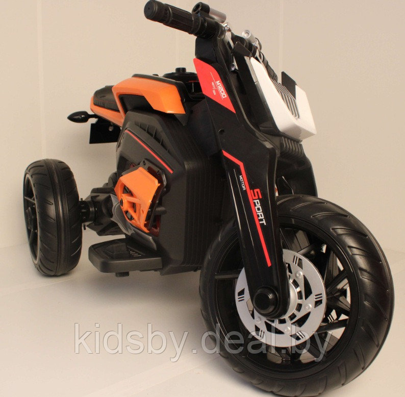 Детский электромобиль, мотоцикл RiverToys X222XX (оранжевый) - фото 2 - id-p134077283
