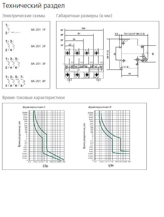Автоматические выключатели серии ВА-201 C - фото 5 - id-p9743493