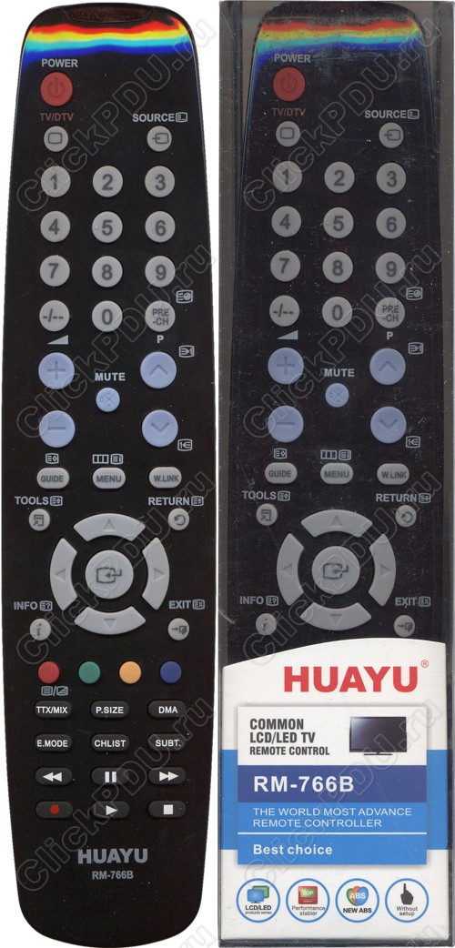 Пульт телевизионный Huayu для Samsung RM-766B - фото 1 - id-p134104319