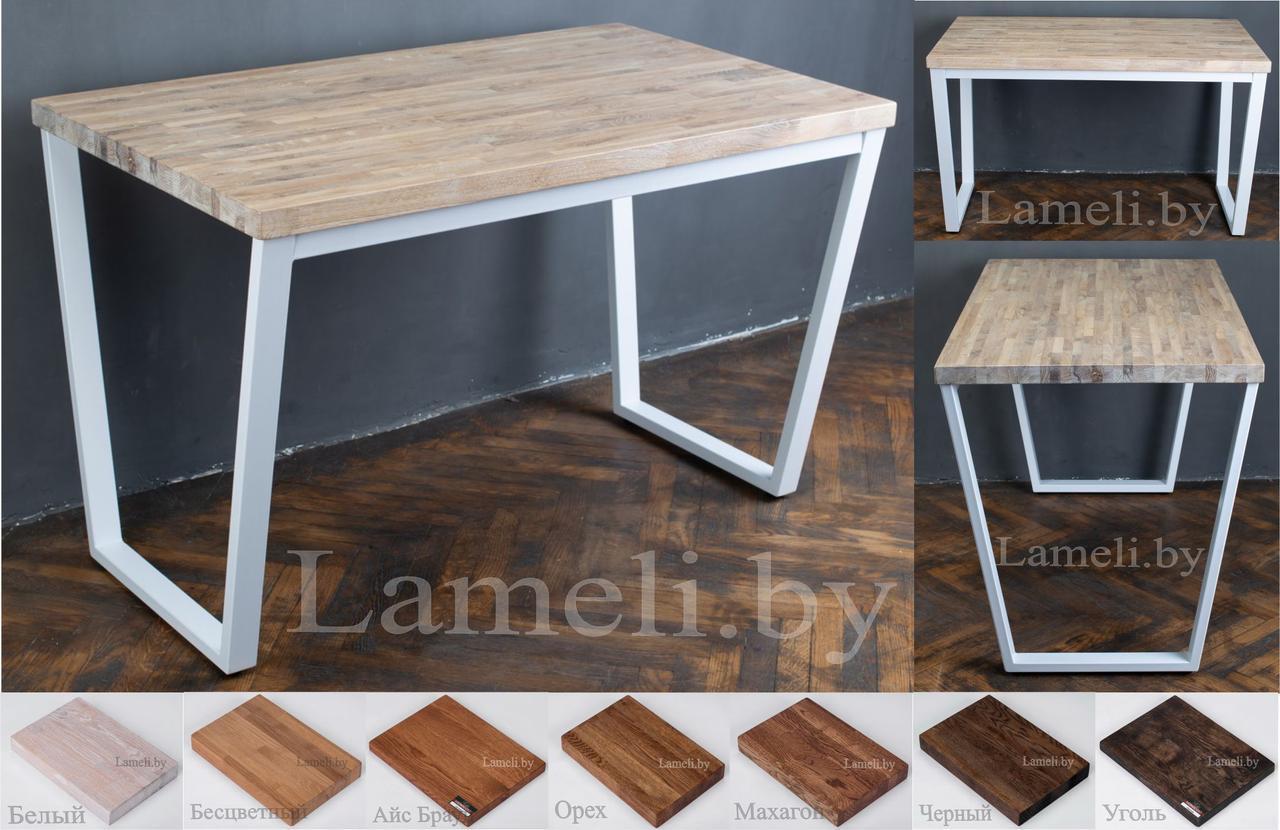 Столы кухонные на металлокаркасе из постформинга, массива дуба или ЛДСП с выбором размера и цвета - фото 5 - id-p134104346