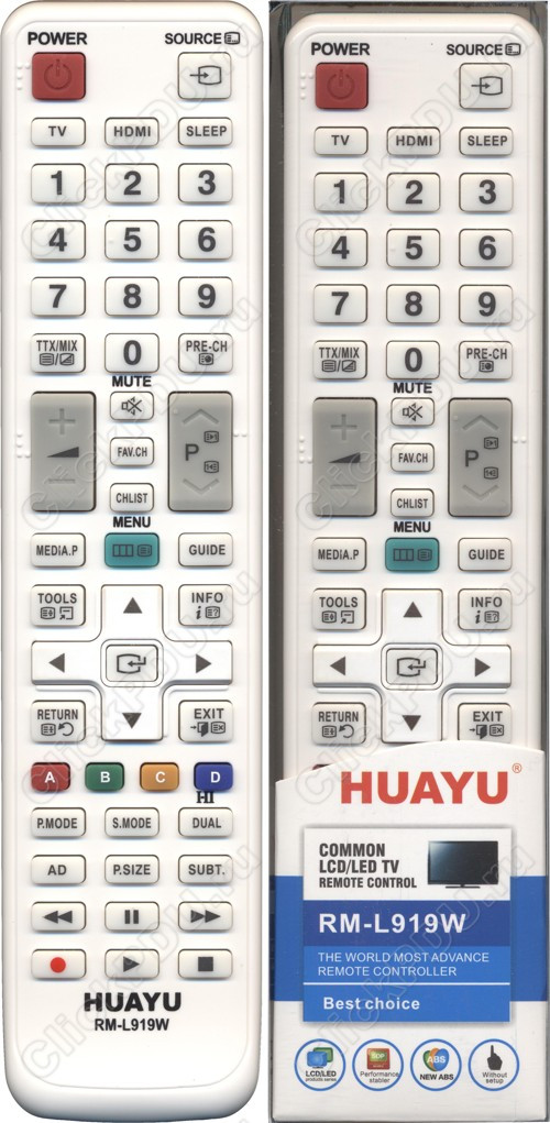 Пульт телевизионный Huayu для Samsung RM-L919W