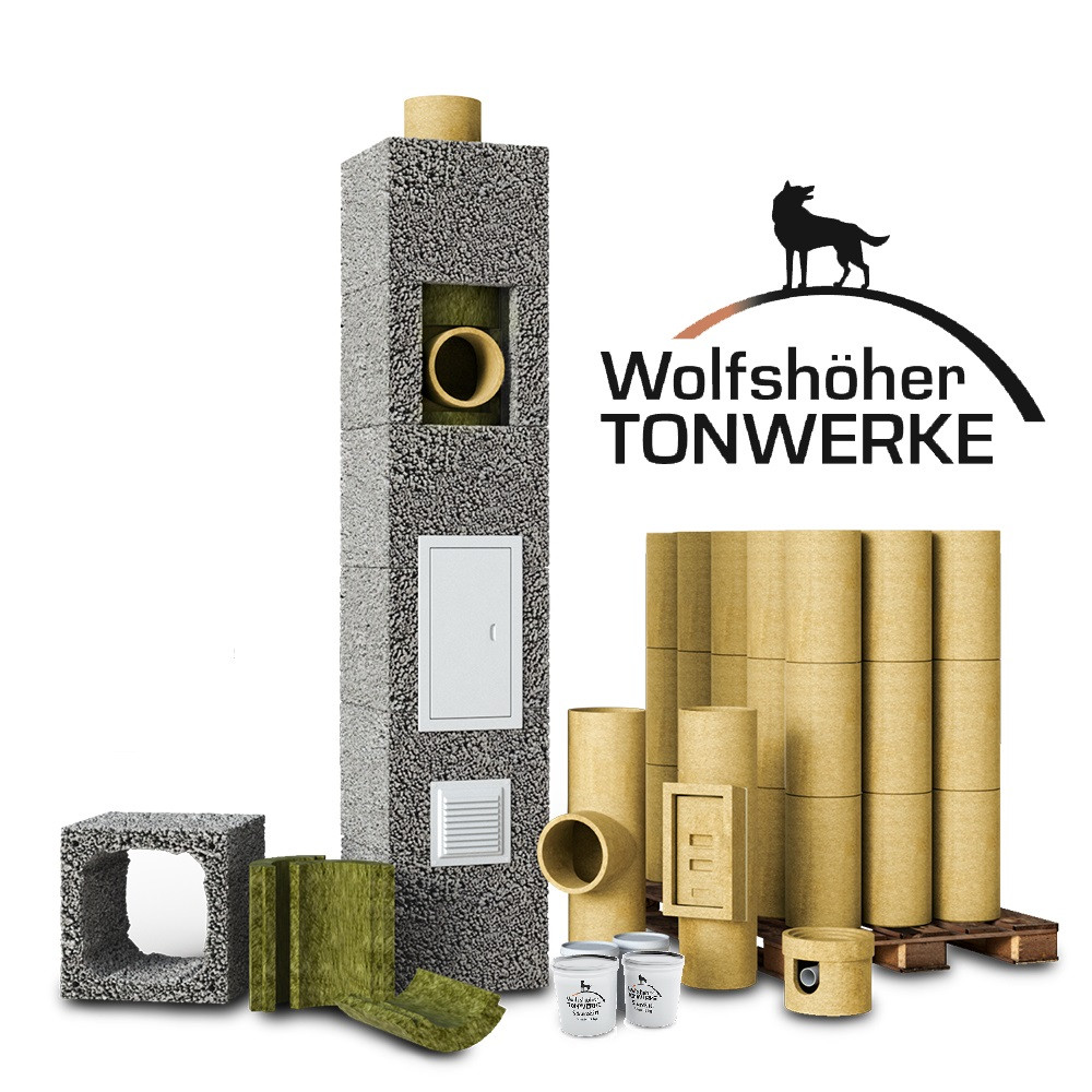 Комплект дымохода Wolfshöher Tonwerke d=180мм (380*380)