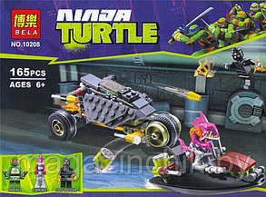 Конструктор Черепашки-ниндзя Bela 10208 Хитрый план преследования 165 дет, аналог Lego Ninja Turtles 79102