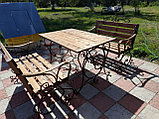 Кованая скамейка и стол. Садовый набор кованой мебели., фото 9