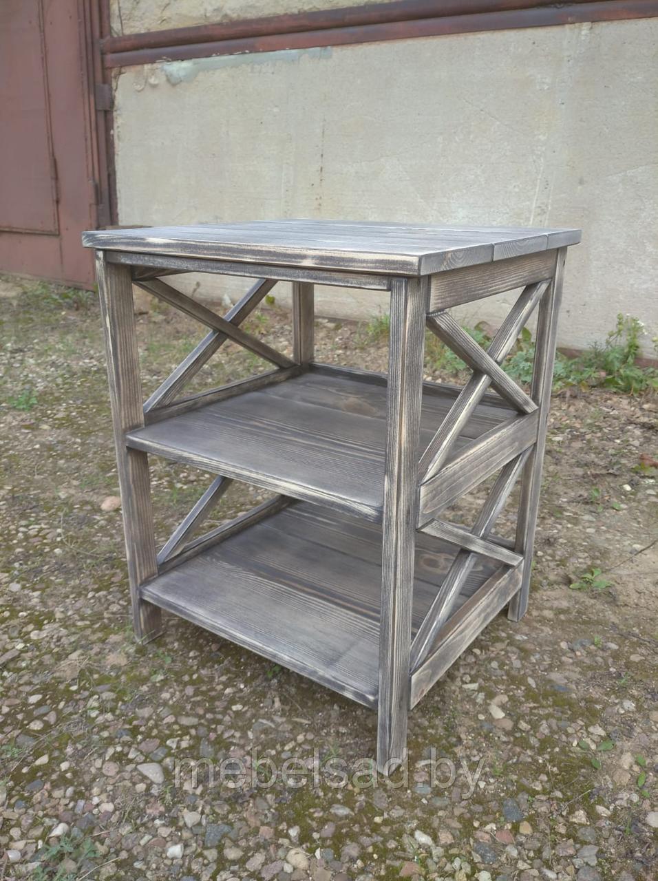 Стеллаж декоративный из массива сосны "Прованс №10" В800мм*Д500мм ...