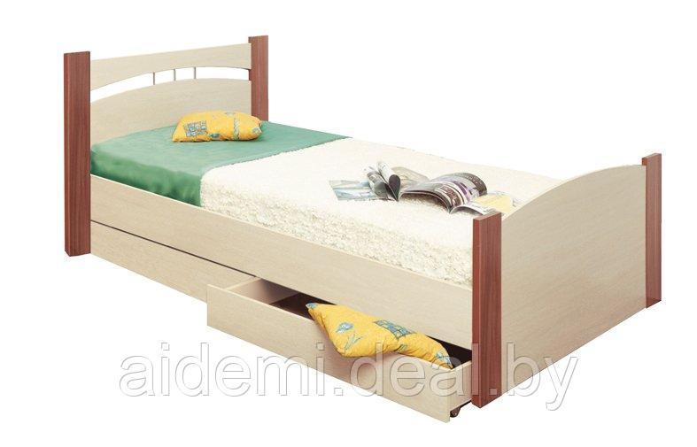 Кровать Олмеко 900 (возможна комплектация ящиком для белья)