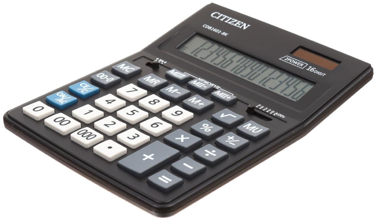 Калькулятор 16-разрядный Citizen CDB1601-BK черный - фото 1 - id-p134239179