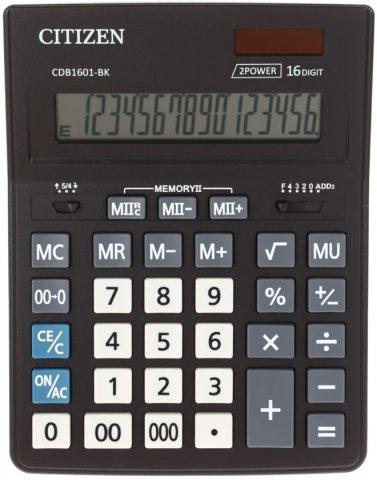 Калькулятор 16-разрядный Citizen CDB1601-BK черный - фото 2 - id-p134239179