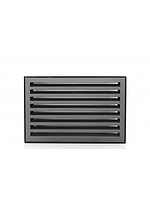 Решетка Kratki Fresh со статичными жалюзями Invi Ventlab черная Чёрный матовый, 180x120