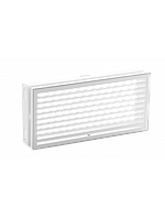 Решетка Kratki Fresh со статичными жалюзями Invi Ventlab черная Белый матовый, 305x170