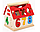 1424-14 Сортер деревянный, развивающий "Домик", игрушка развивающая, фото 2