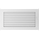 Решетка Kratki прямоугольная белая с жалюзи, фото 2
