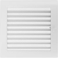 Решетка Kratki прямоугольная белая с жалюзи 22x22
