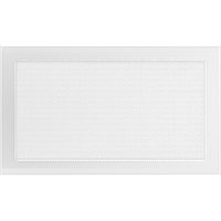Решетка Kratki прямоугольная белая с жалюзи 22x37