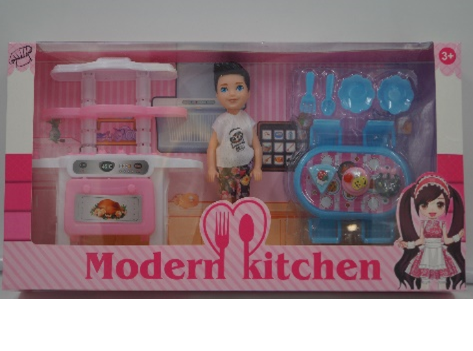 Игровой набор Кухня с куклой, арт.211-D
