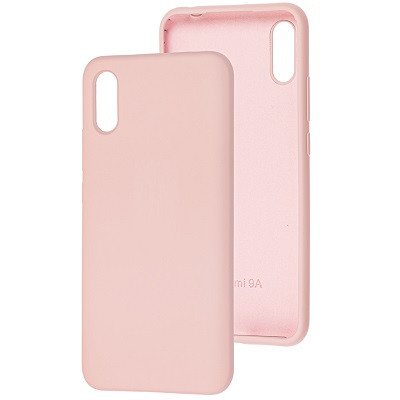 Силиконовый чехол Silicone Case светло-розовый для Xiaomi Redmi 9A - фото 1 - id-p134267912