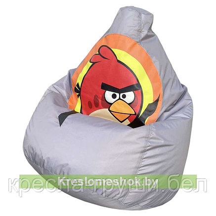 Кресло мешок Груша Angry Birds (серый), фото 2
