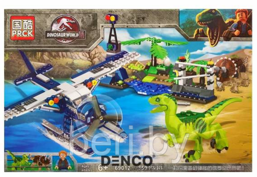 69012 Конструктор PRCK «Побег на самолете из Парка», (Аналог LEGO Jurassic World) 359 деталей - фото 1 - id-p134308201