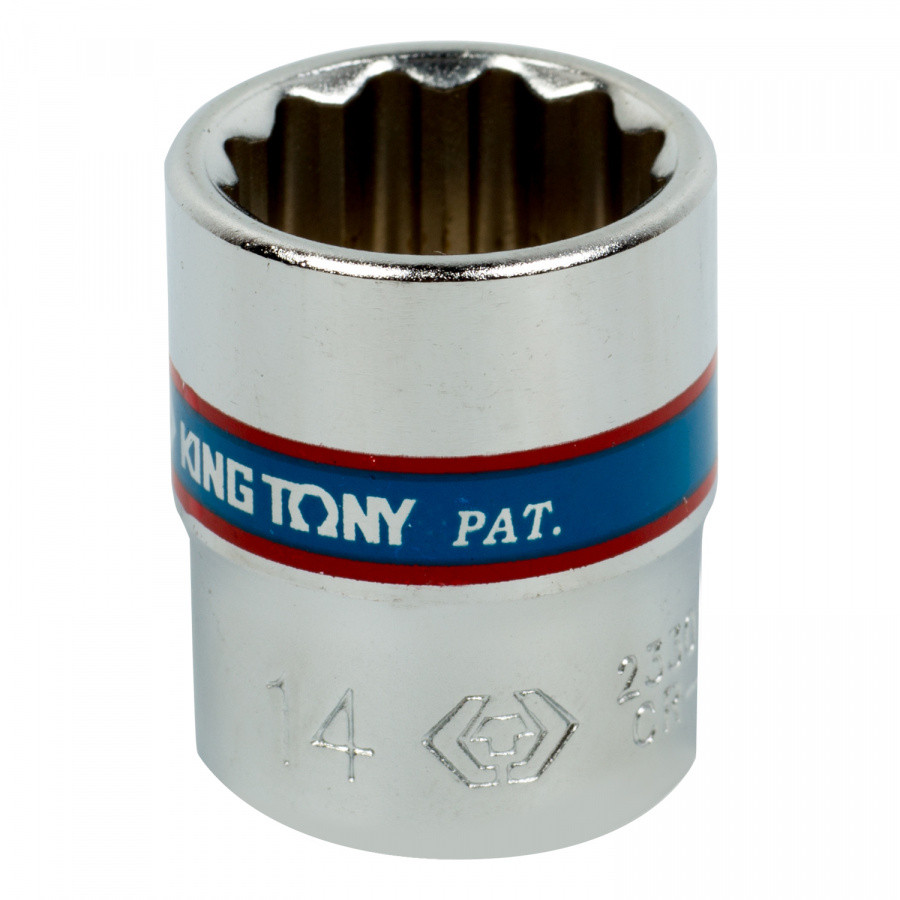 KING TONY Головка торцевая стандартная двенадцатигранная 1/4", 14 мм KING TONY 233014M