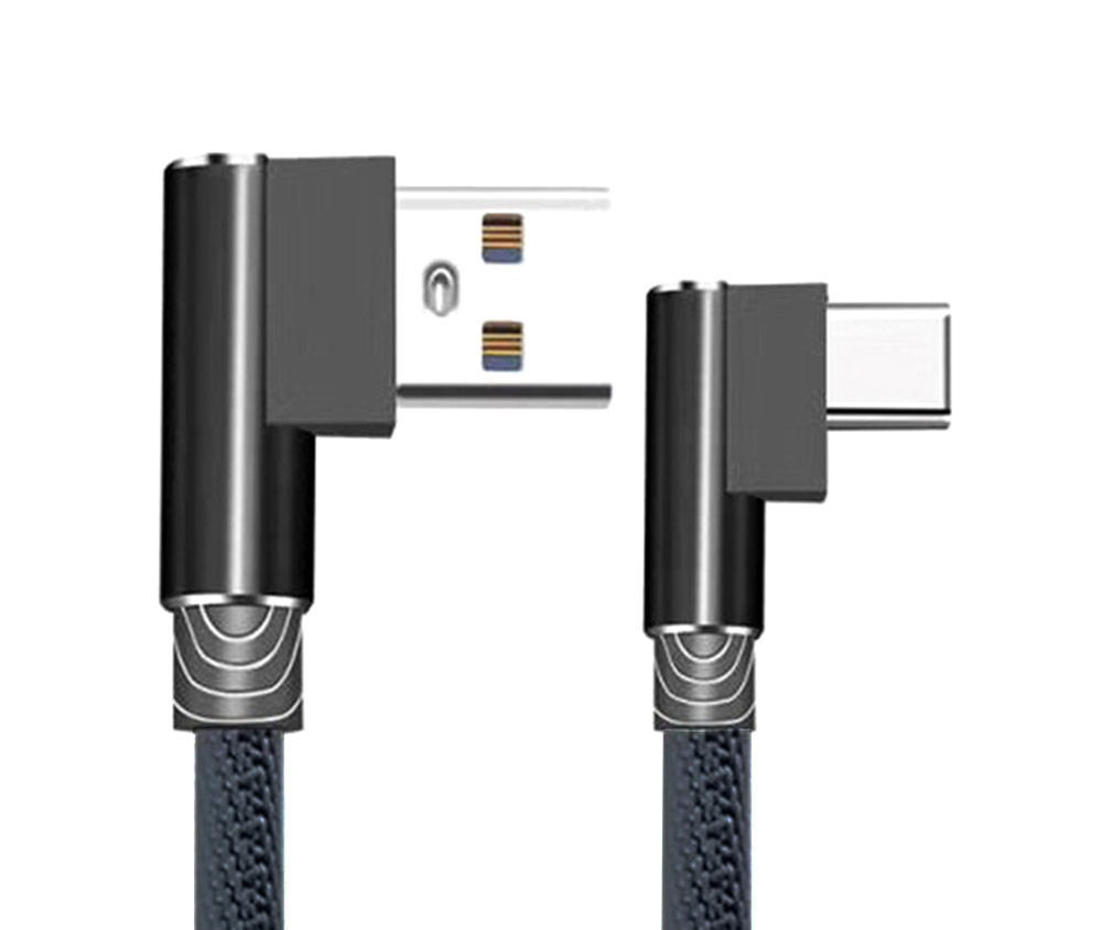 Кабель нейлоновый для зарядки USB -Type C 90 градусов SIPL - фото 2 - id-p134314327