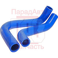 Патрубки (шланги) радиатора комплект из 2-х штук синий силикон Евро-4 УМЗ ГАЗ