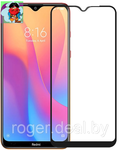 Защитное стекло для Xiaomi Redmi 9c 5D (полная проклейка), цвет: черный - фото 1 - id-p134314751