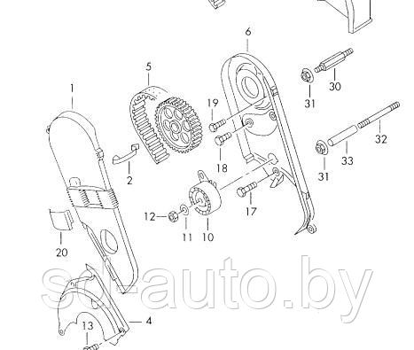 Комплект ГРМ + ТНВД , AUDI A6 C4 1994-1997 2.5TDI