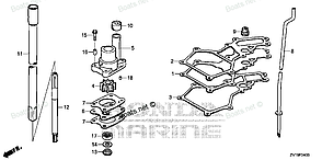 Корпус водяного насоса Honda BF4/5, 5, 8, 19220-ZV1-A00, фото 2