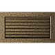 Решетка Kratki прямоугольная чёрная-латунь с жалюзи, фото 2