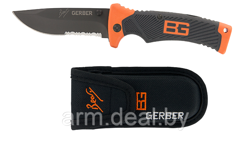 Нож складной Gerber 31-000752 с чехлом - фото 1 - id-p134330545