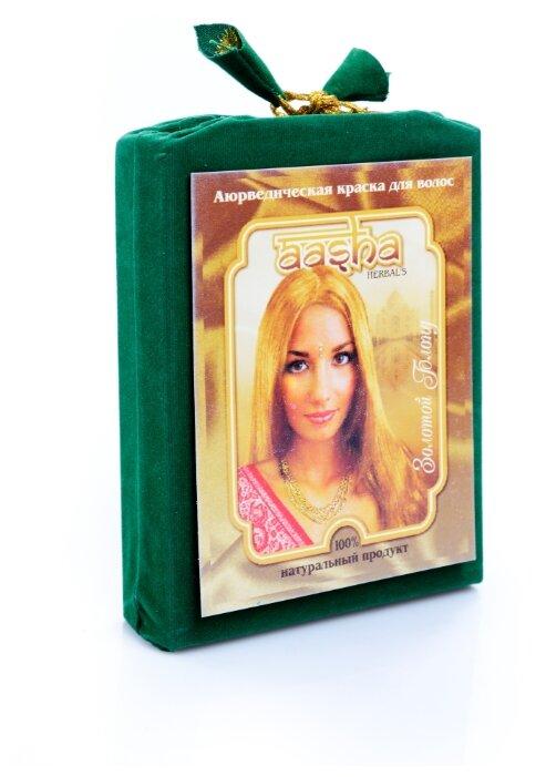 Аюрведическая краска для волос Aasha Herbals Золотой Блонд, 100 г - фото 1 - id-p134334033