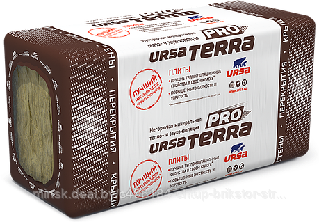 Плита теплоизоляционная из стекловолокна URSA TERRA 34-PN PRO 1250х610х100 20-22 кг/м3 12 шт, фото 2