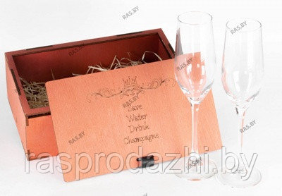 Женский подарочный набор с бокалами для шампанского - фото 1 - id-p134337319