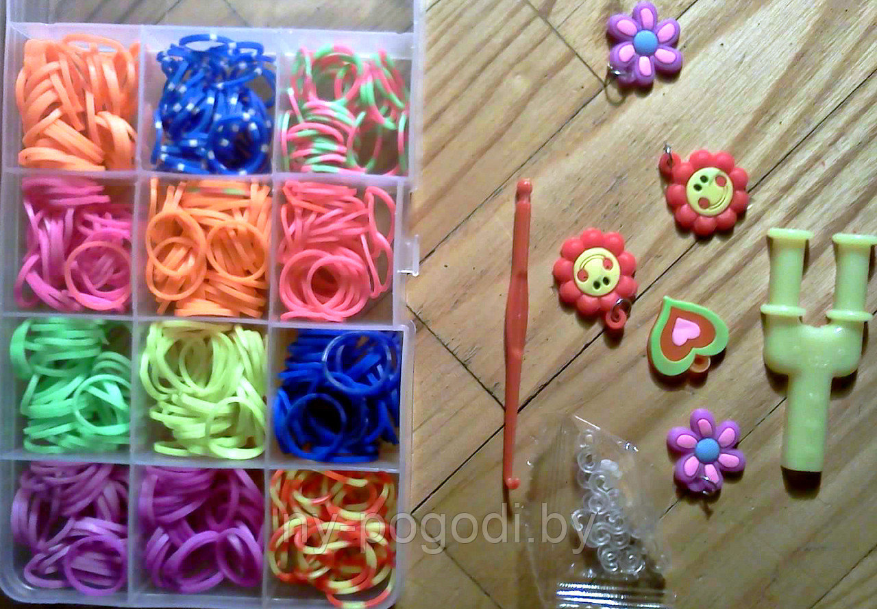 Резинки для плетения браслетов rainbow loom на 1000штук - фото 4 - id-p9795811