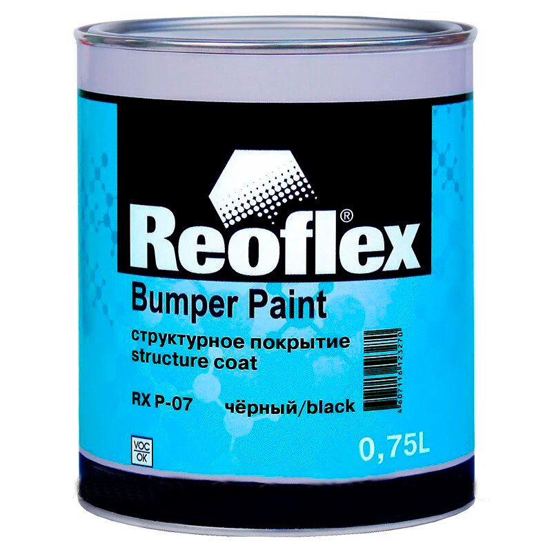REOFLEX RX P-07/750 Покрытие структурное Bumper Paint черное 0,75л - фото 1 - id-p107985693