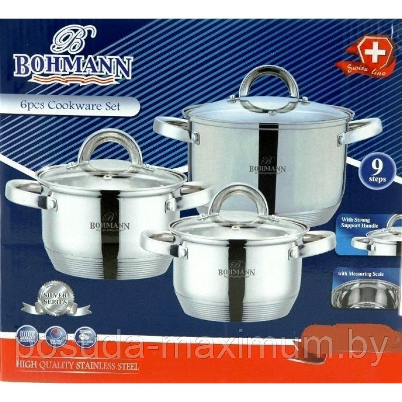 Набор кастрюль Bohmann 6 предметов BH-06-295