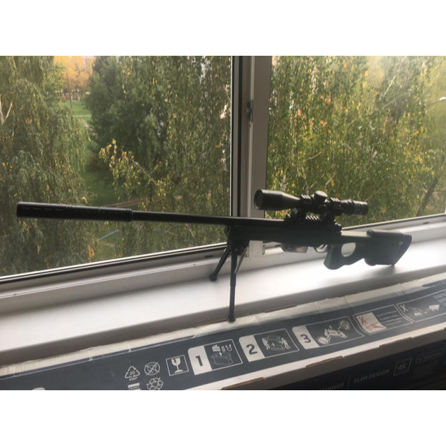 Пневматическая снайперская винтовка Accuracy International L96A1 с оптическим прицелом M10Y - фото 4 - id-p134416448