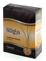 Травяная краска для волос на основе индийской хны 7 цветов, Aasha Herbals, 60 г Черная