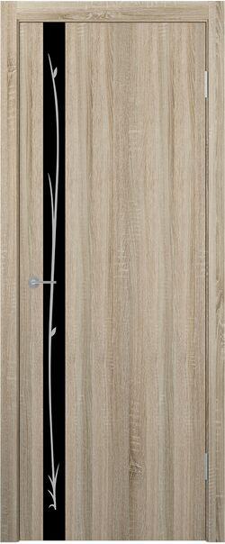Двери межкомнатные экошпон STARK ST 12 Lacobel черный лак с рисунком - фото 6 - id-p134520836