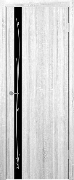 Двери межкомнатные экошпон STARK ST 12 Lacobel черный лак с рисунком - фото 7 - id-p134520836