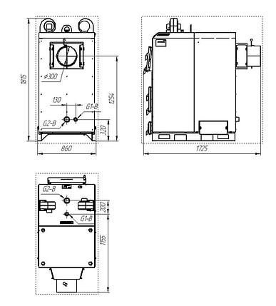 Твердотопливный котел Маяк КТР Eco Manual 75 кВт, фото 2