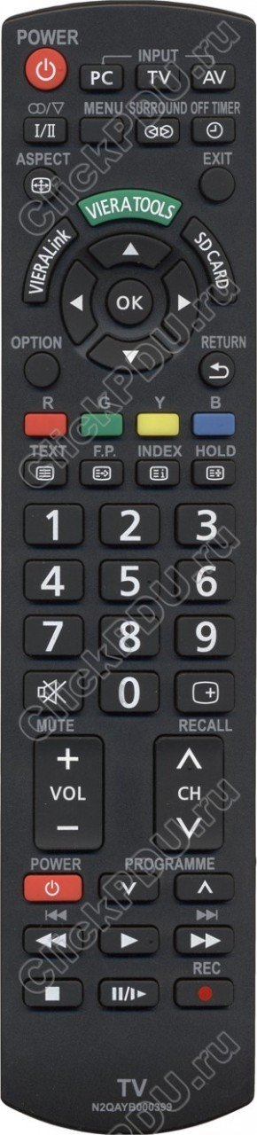 Пульт телевизионный Panasonic N2QAYB000399 ic VIERA