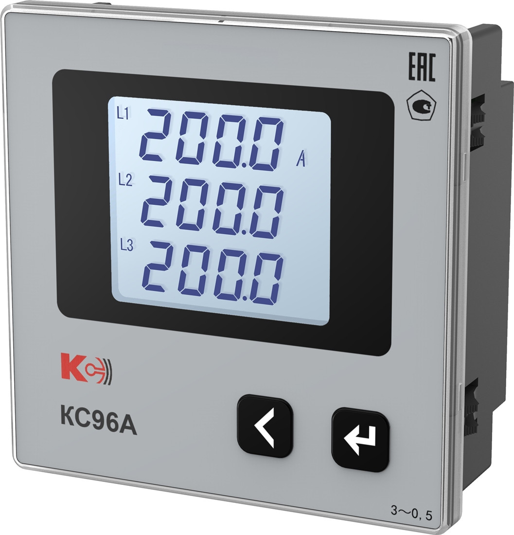 КС96А-K3 Амперметр цифровой 96х96 3-х канальный базовая модификация